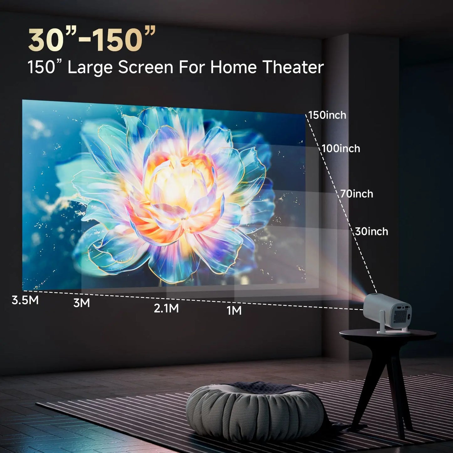 NEXPIXEL Proyector Con Control 4K