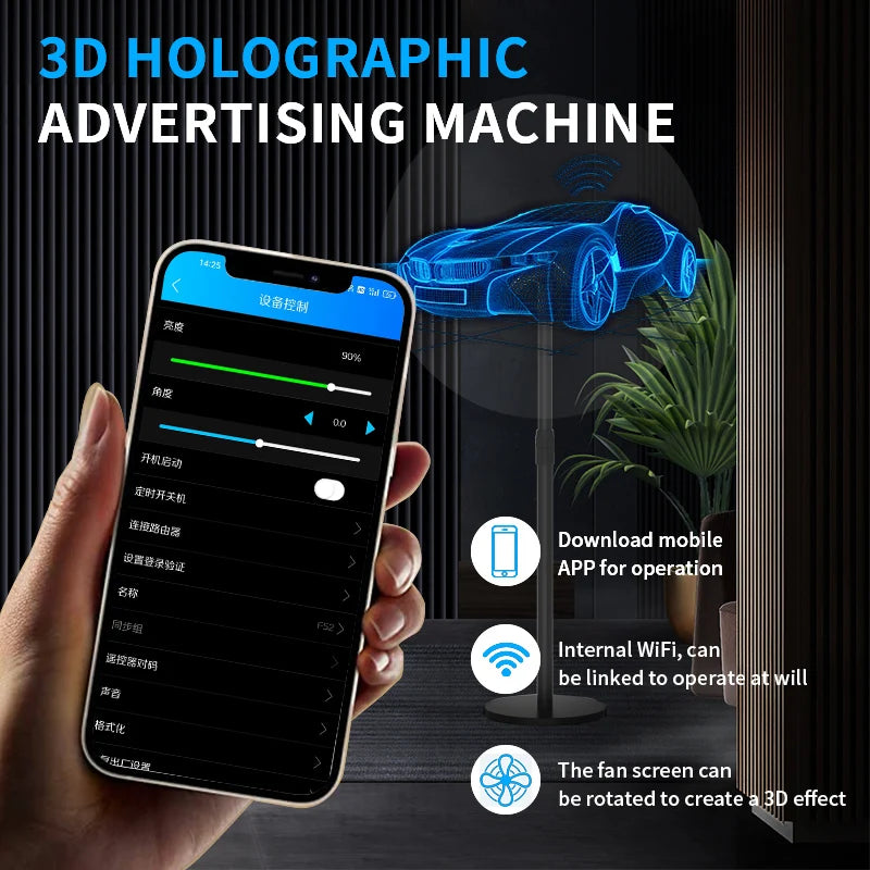 NEXPIXEL Ventilador Holográfico 3D Con Bluetooth