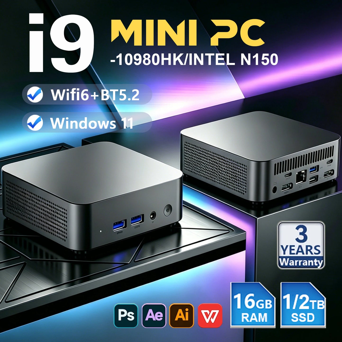 NEXPIXEL Mini PC Windows 11 4K