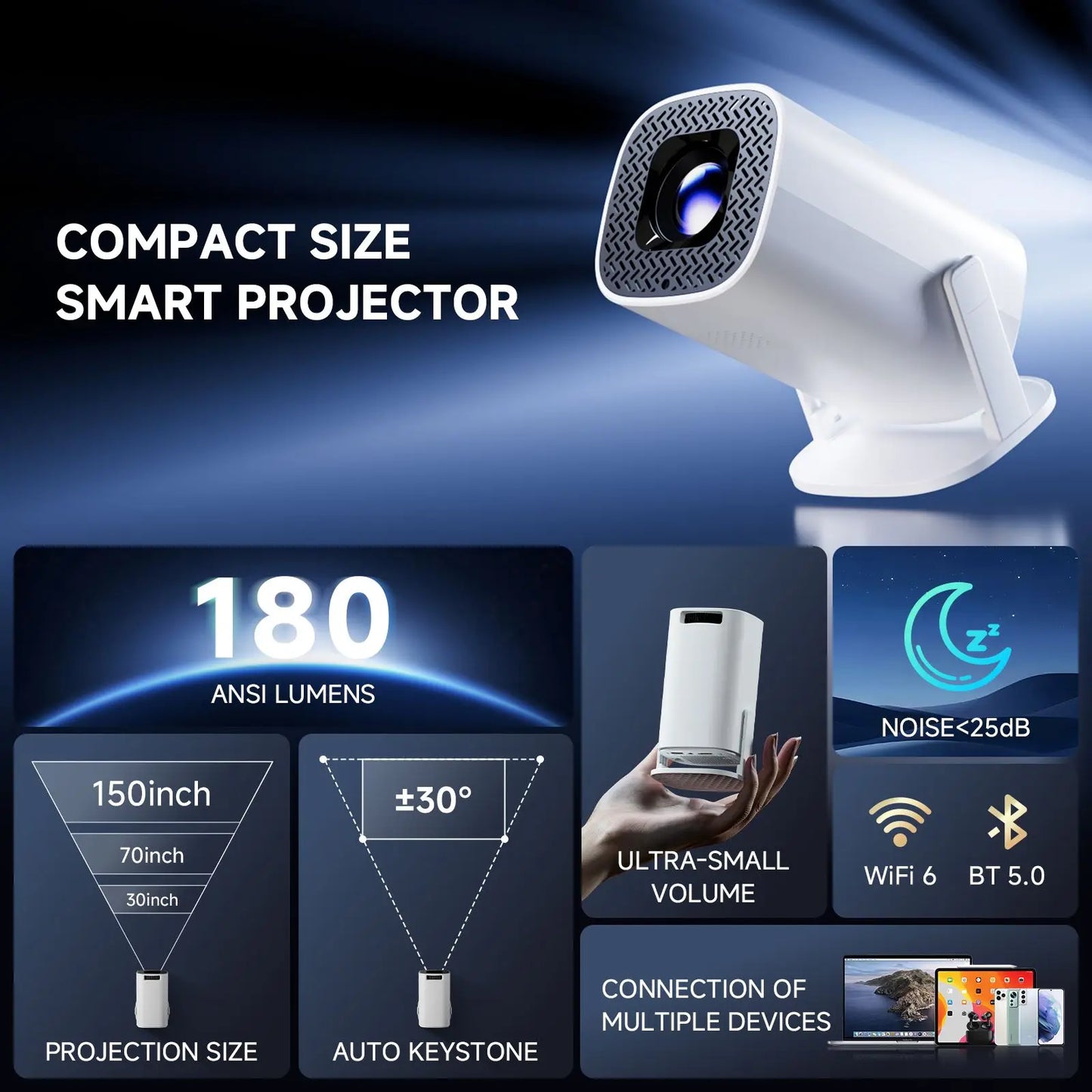 NEXPIXEL Proyector Con Control 4K