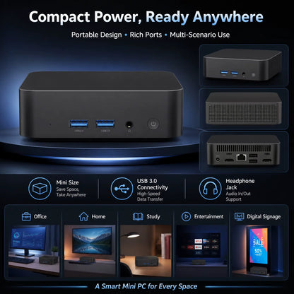 NEXPIXEL Mini PC Windows 11 4K